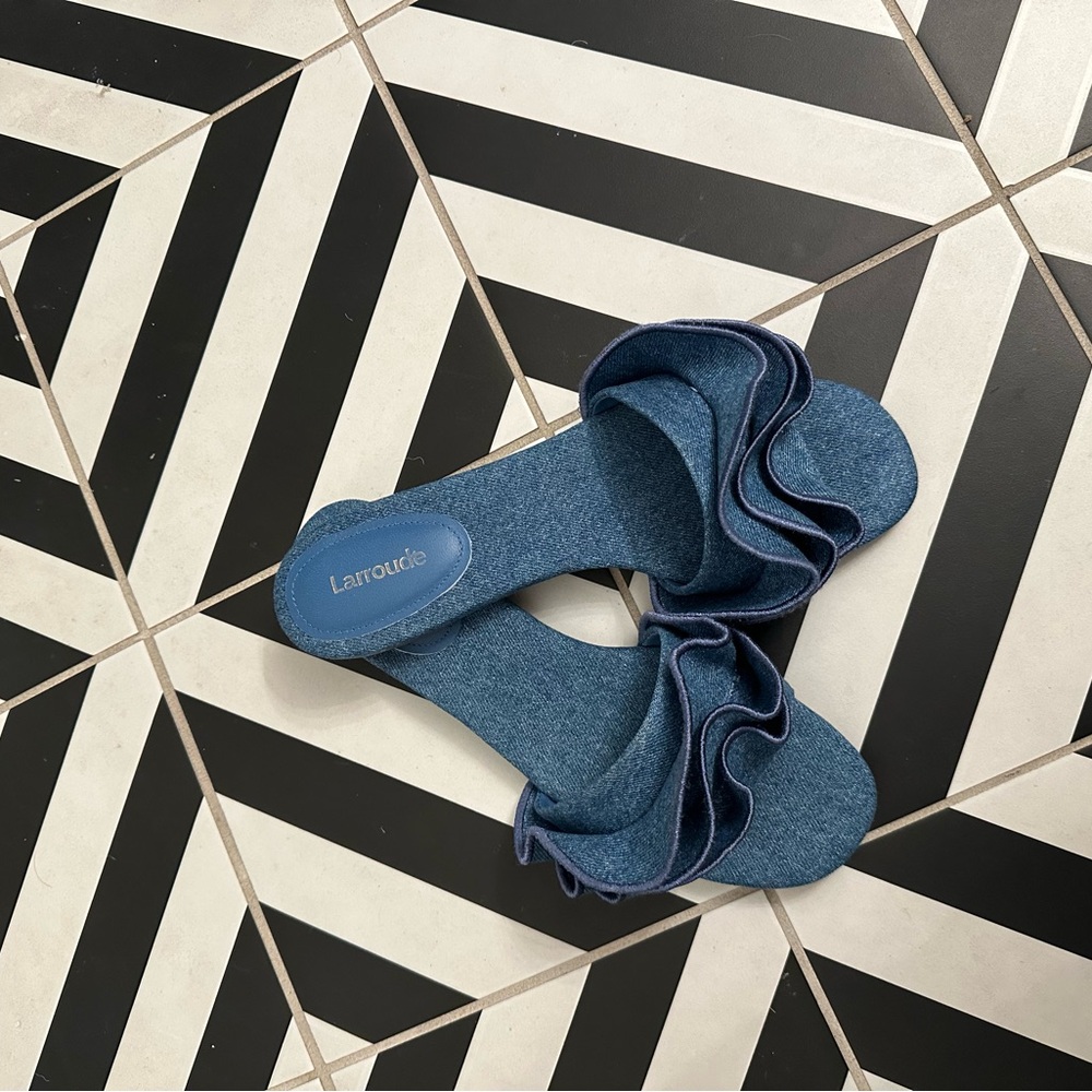 Larroude Denim Sandals